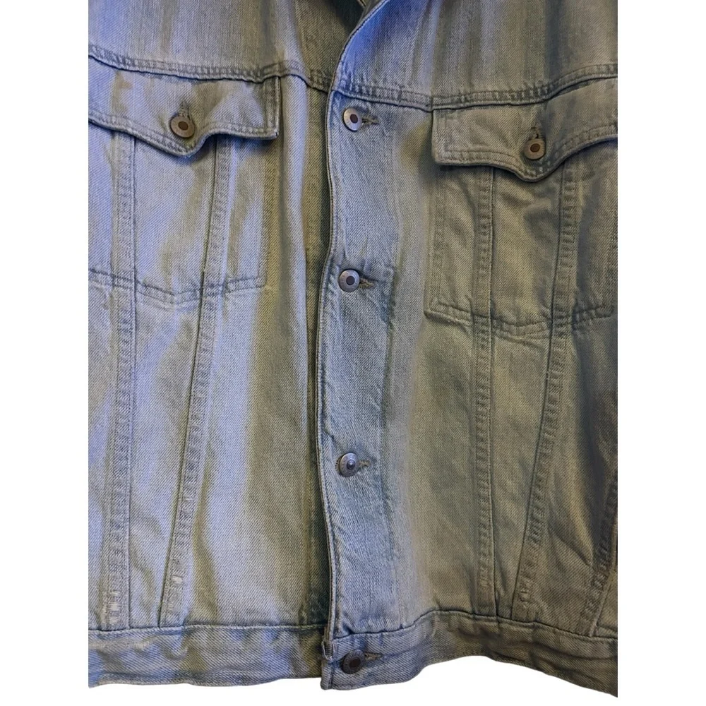 Vintage Oversized 80s Banana Republic Slight Destressed Denim Jean Jacket Size L